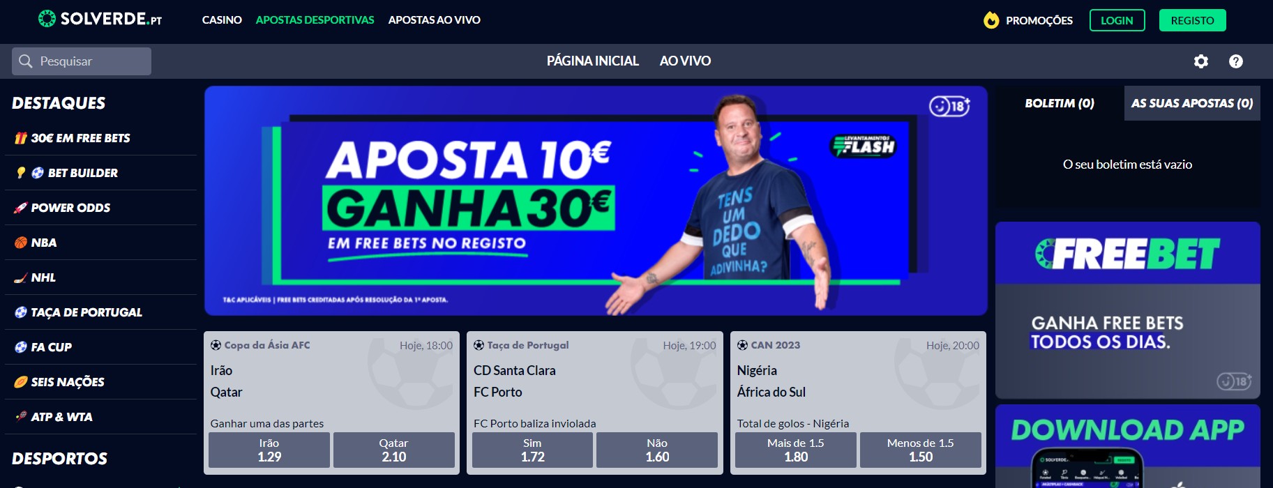 Solverde main page