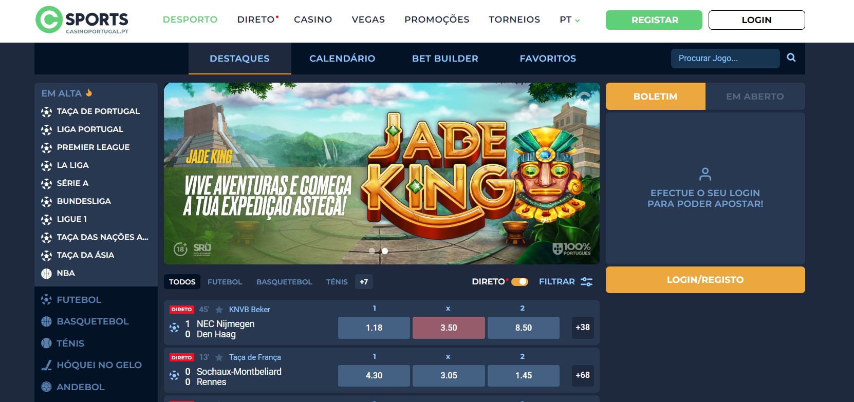 casino portugal sports page
