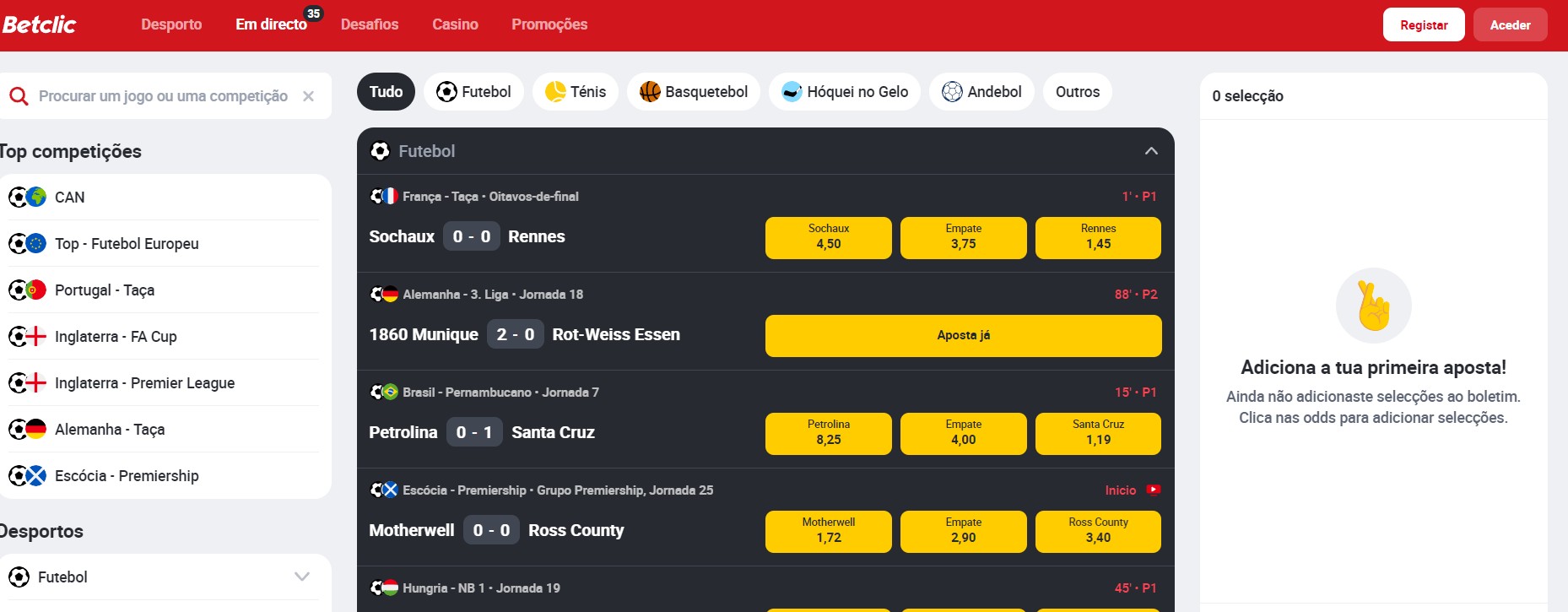 betclic live apostas