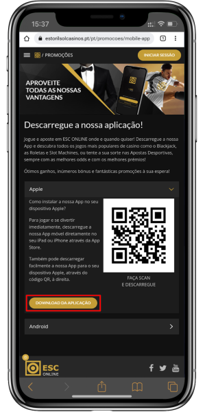 ESC Online download page