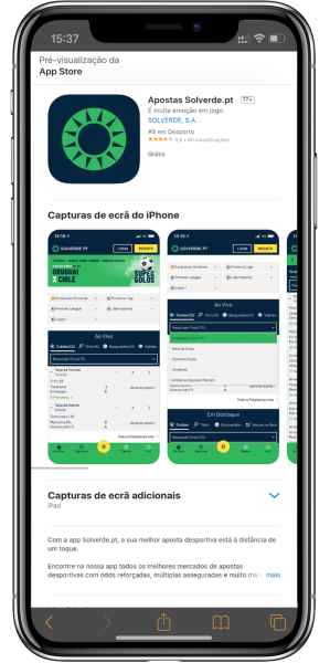 Solverde ios app store