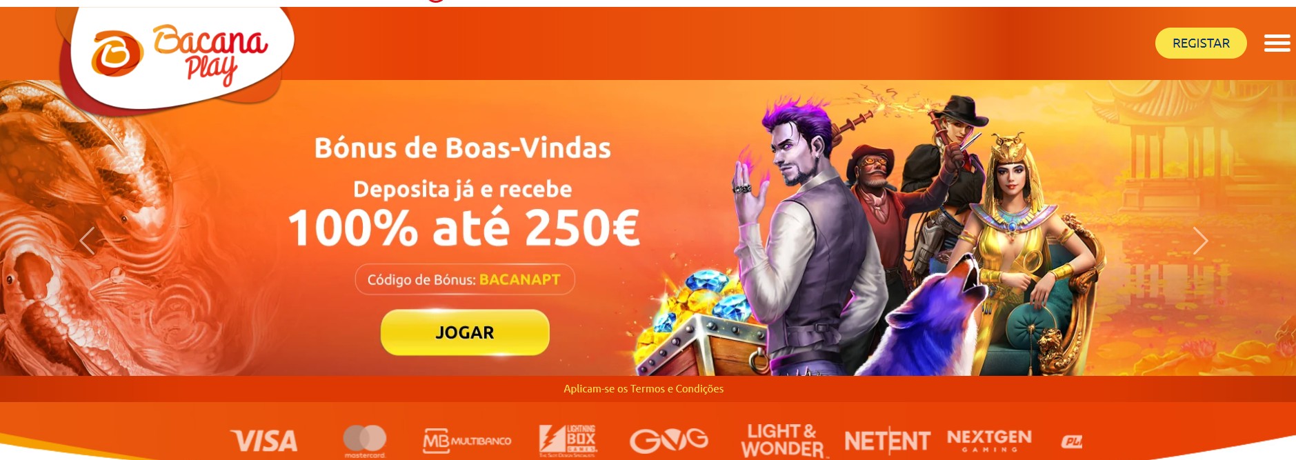 Bacana play main page